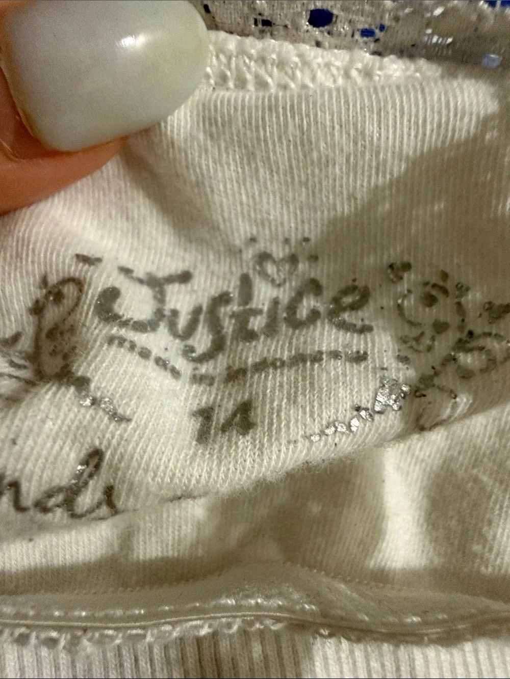 White Lace Trim Camisole Top- Justice